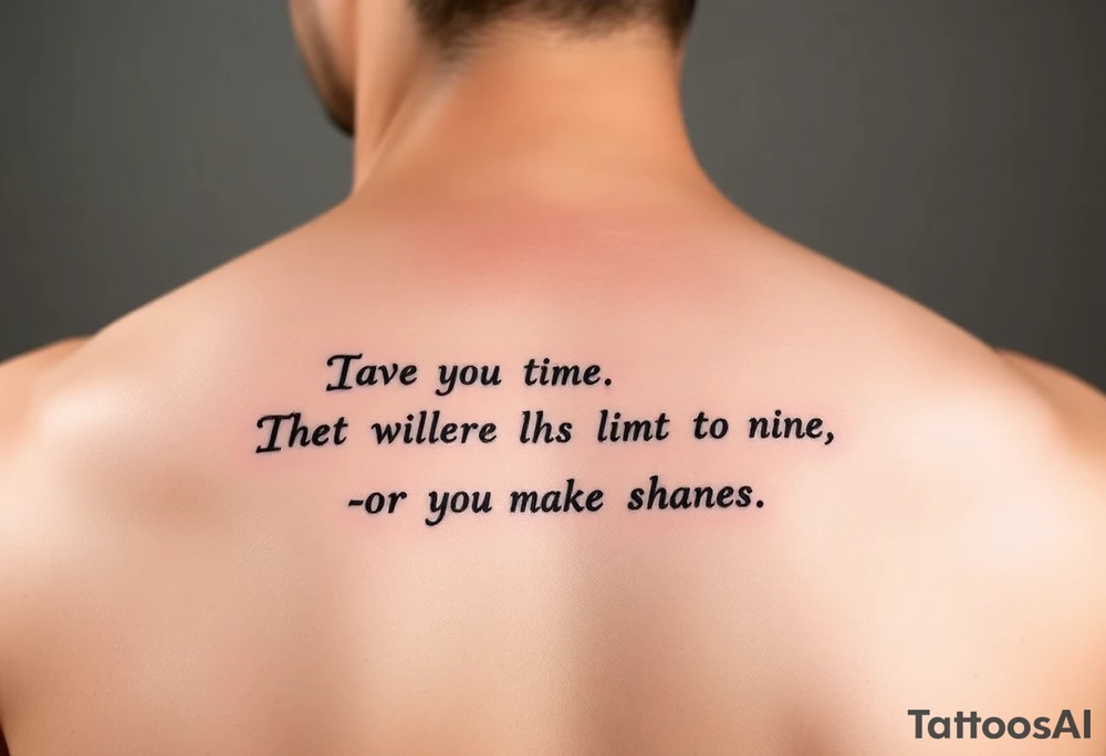 Quotes tattoo idea