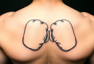 father and daughter boxing gloves tattoo idea