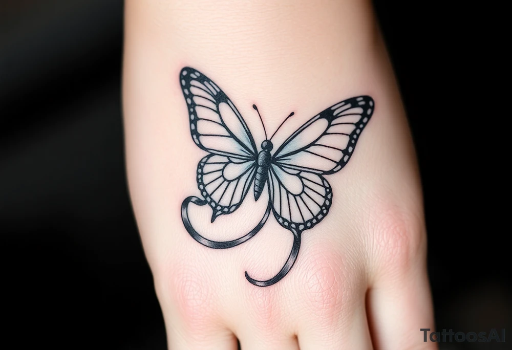 ethereal butterfly with flowing silk ribbons in moonlight tattoo idea ethereal butterfly with flowing silk ribbons in moonlight tattoo idea