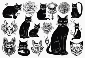Boogieman holding cat tattoo idea