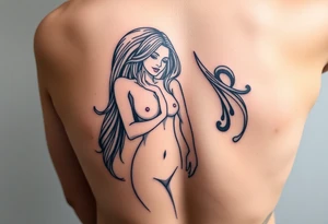 Naked women , torso Only tattoo idea