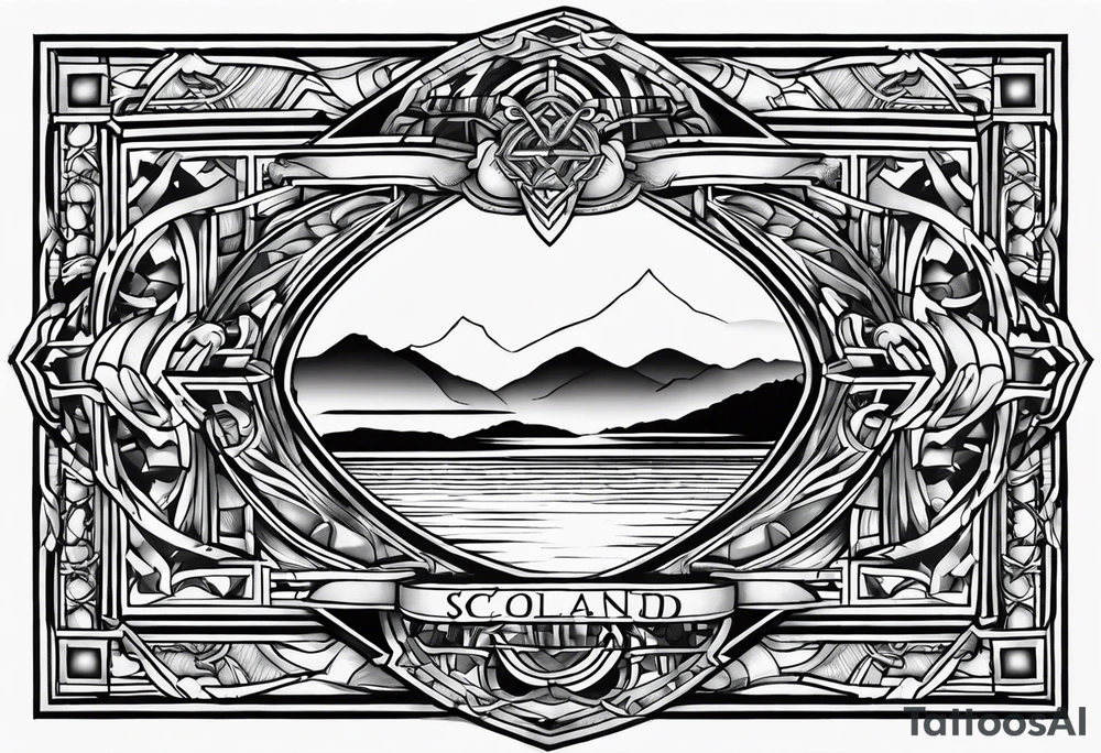 border of scotland tattoo idea