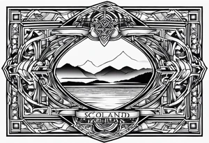 border of scotland tattoo idea