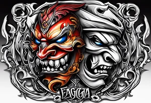 Graffiti art of the name Evil Jaga tattoo idea