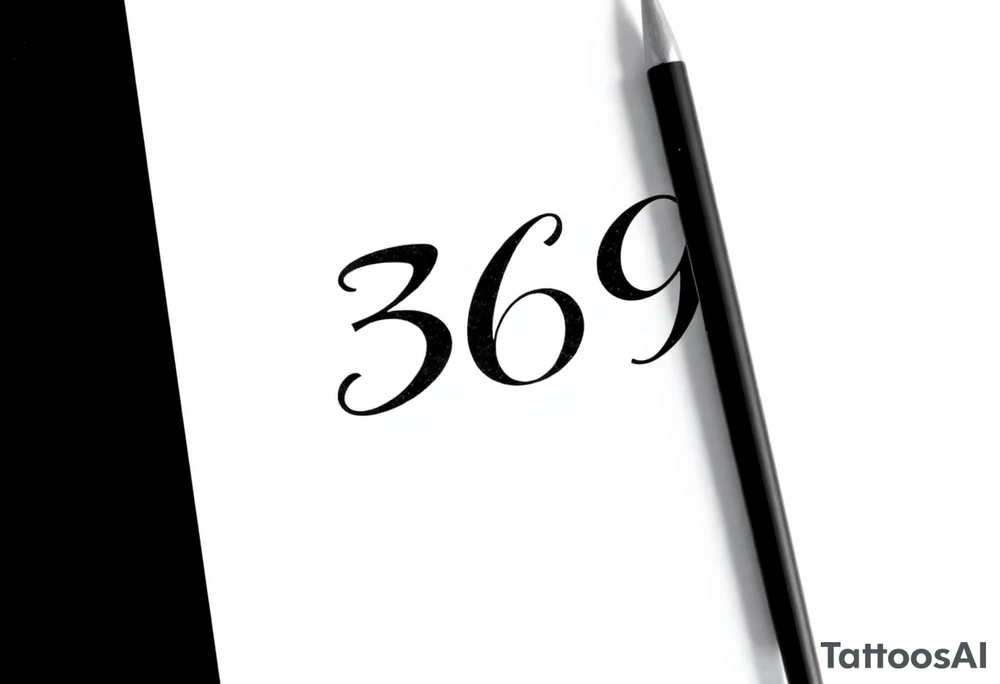369 tattoo idea