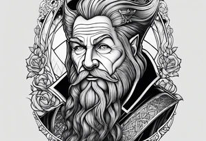 full arm sleeve very dark wizard of oz tattoo idea