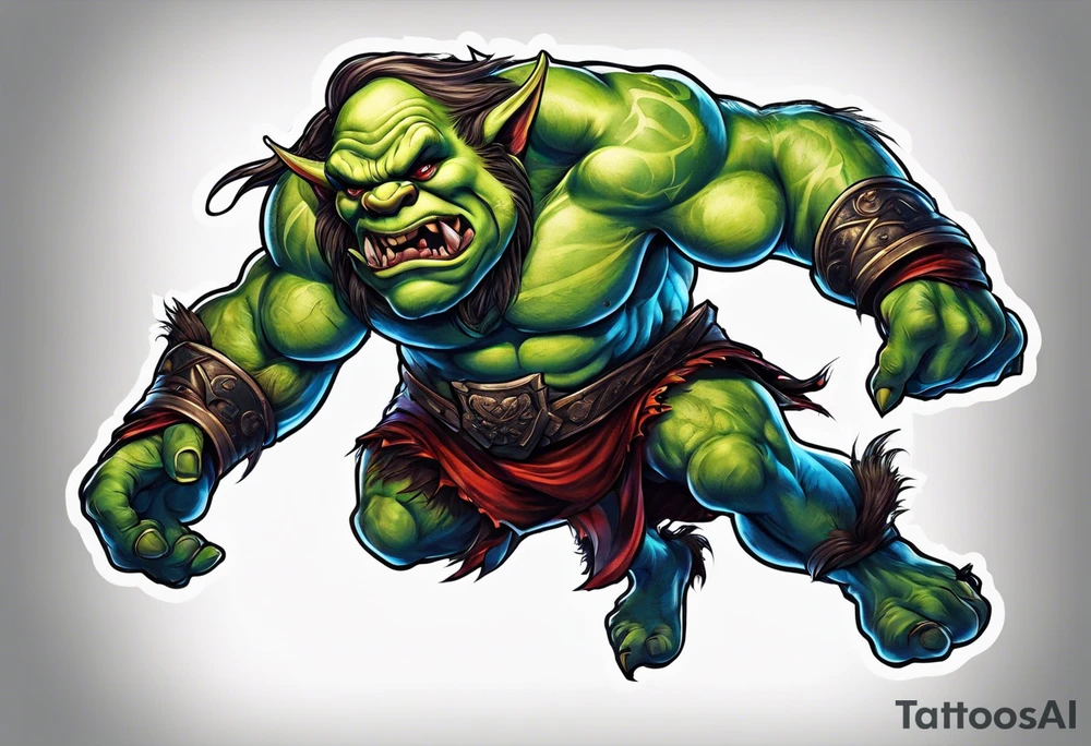 leaping ogre tattoo idea