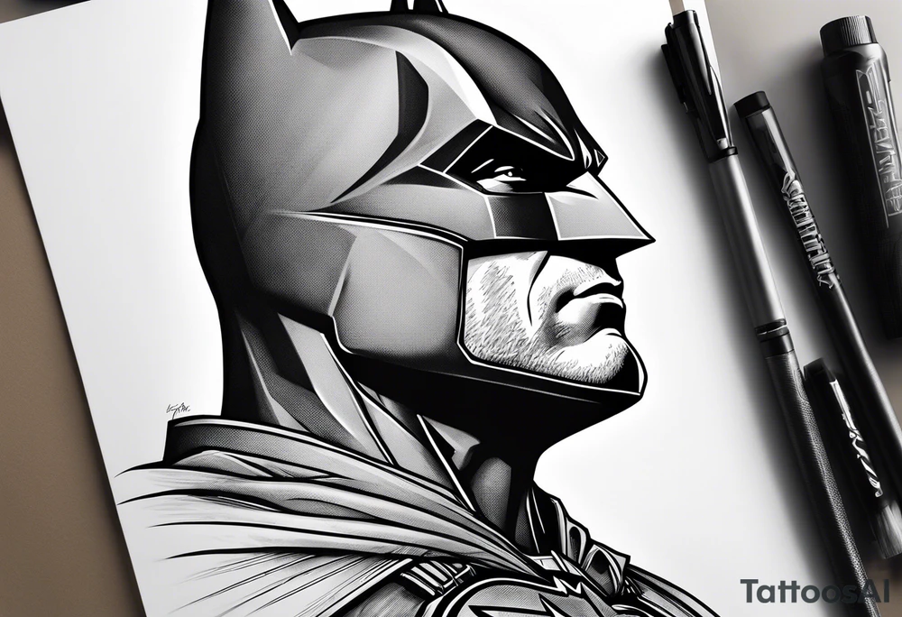 A Batman themed tattoo tattoo idea