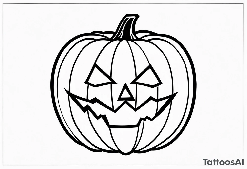 Pumpkin masculine tattoo idea