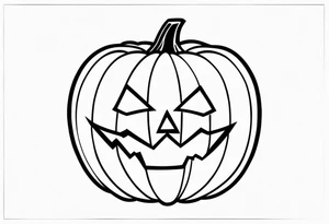 Pumpkin masculine tattoo idea