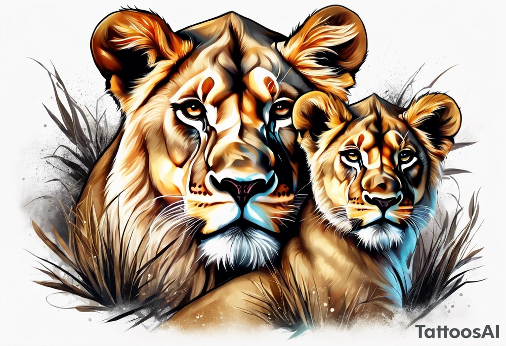 Lioness & Cubs tattoo idea
