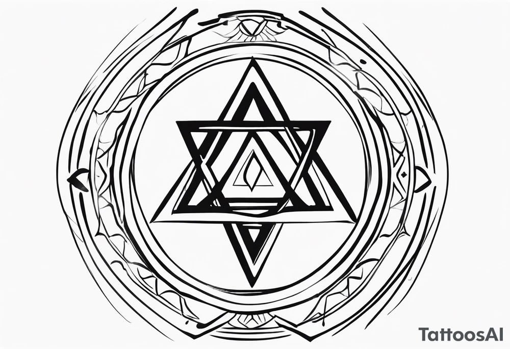 Ancient tetragrammaton to represent God's chosen one tattoo idea