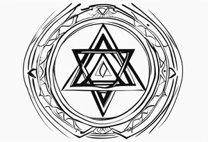 Ancient tetragrammaton to represent God's chosen one tattoo idea