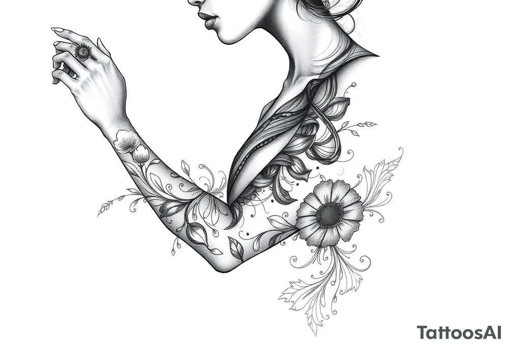 Black woman, survival, blessed tattoo idea