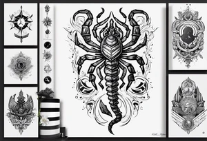 Scorpio sign astro original but beautiful tattoo idea