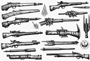 m1 grand ww2 weapon tattoo idea