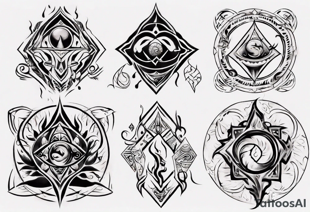 The four elements tattoo idea