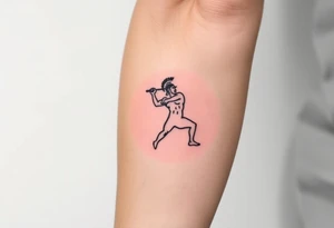 achilles the greek myth, in a symbol with no human shape tattoo idea