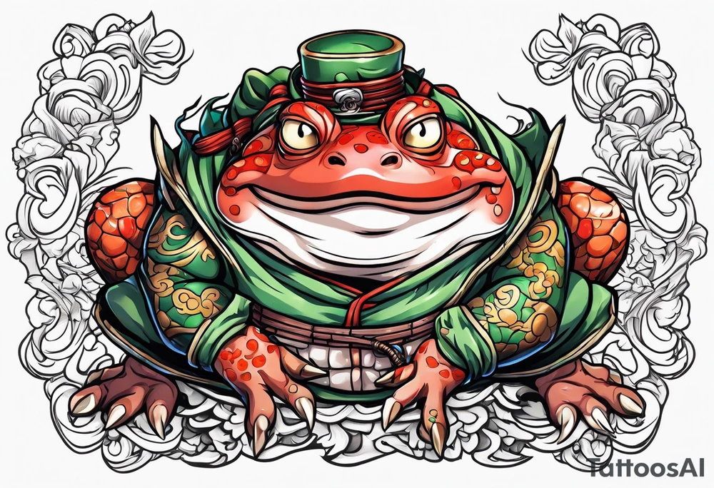 Jiraiya Naruto Gamakichi toad tattoo idea