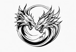 roaring dragons tattoo idea