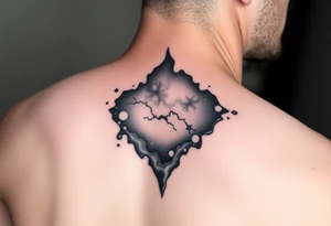 Beautiful and epic 3d milky way that appears to be coming out of the skin tattoo idea