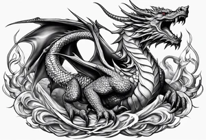 Drache mit ganzen Körper tattoo idea