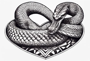 Snake squeezing a heart tattoo idea