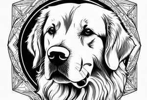 golden retriever tattoo idea