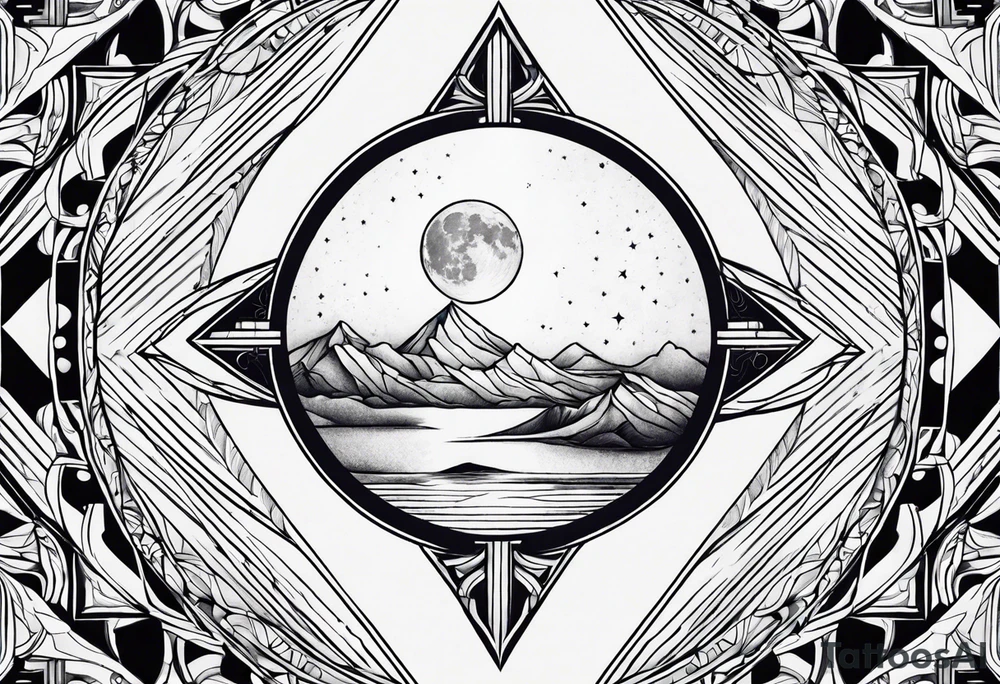 sacred moon tattoo idea