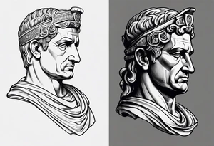 Roman empire, sleeve, Caesar tattoo idea