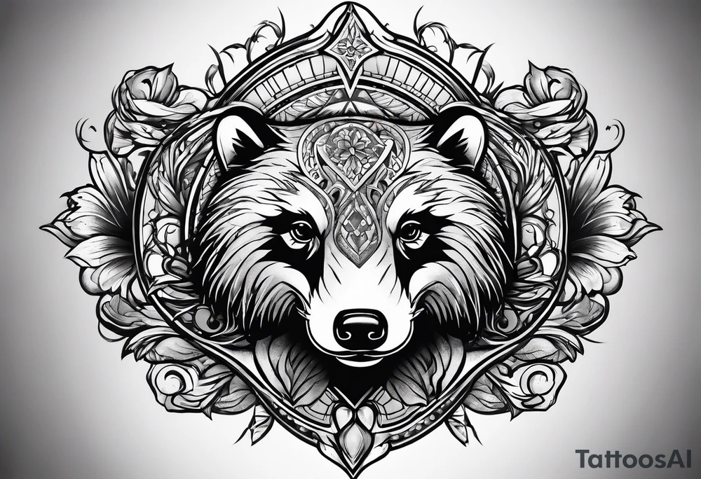 holy badger tattoo idea