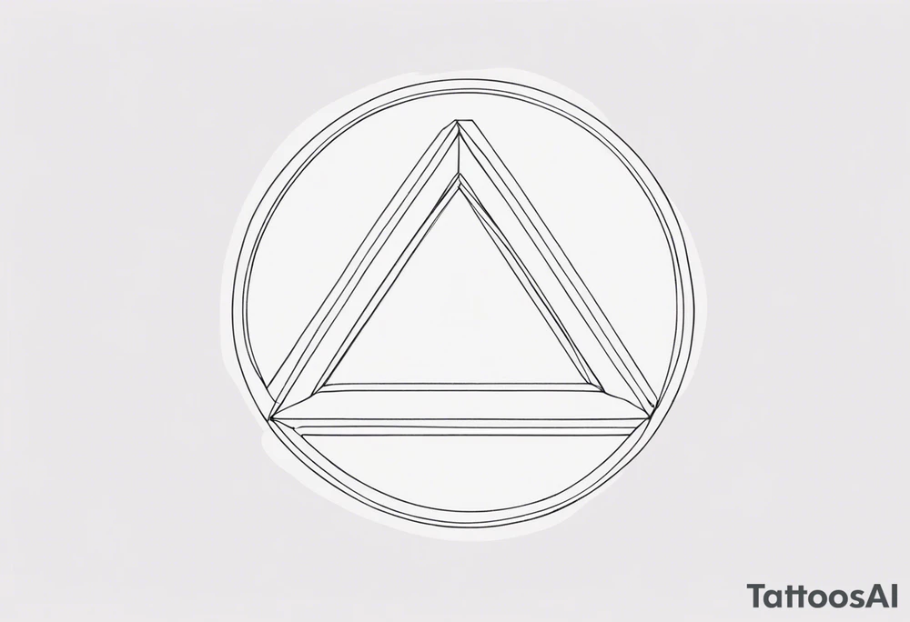 letter delta inside a circle, subtle, girly, simplistic tattoo idea