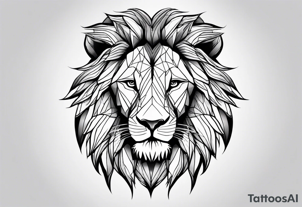 realistic lion tattoo idea