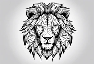 realistic lion tattoo idea