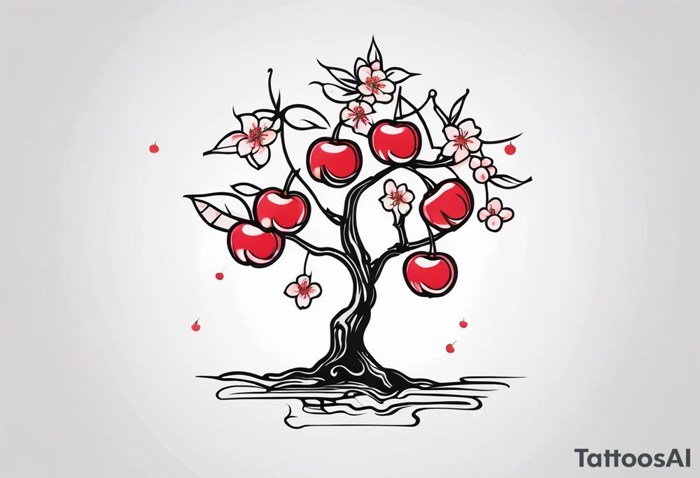 Cherry tree tattoo idea