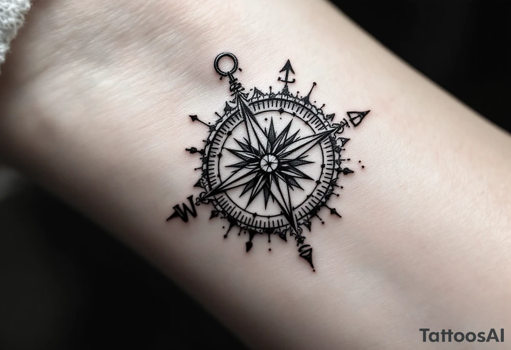 Small Compass tattoo idea