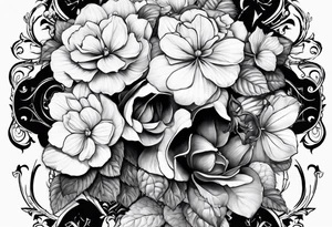 Heavy is the head, rot, hydrangeas tattoo idea