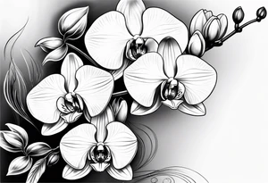 Orchid flowers tattoo idea