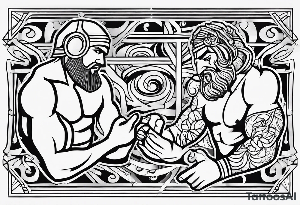 Wrestling and brain and scorpio tattoo idea
