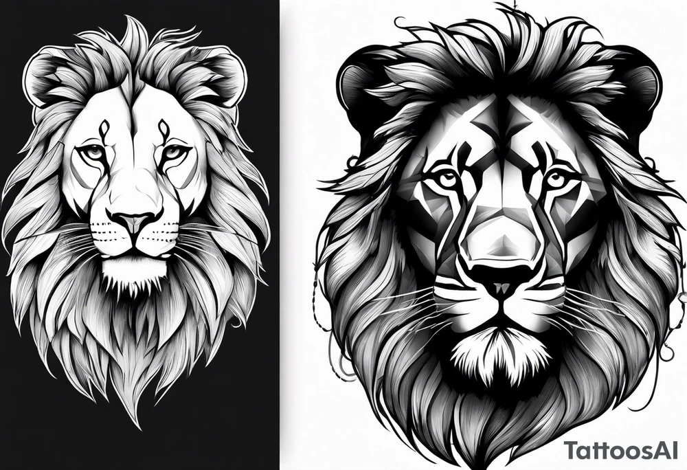 Lion, 11:11, add something cool hood tattoo tattoo idea