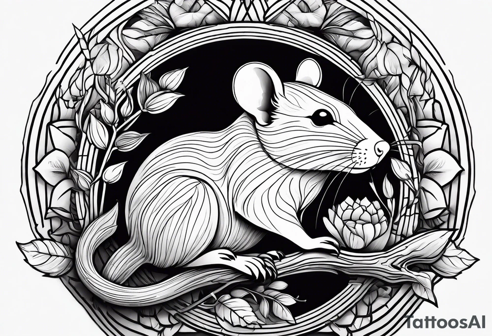 Wood rat, feminine, gentle, beautiful, small likes tattoo idea