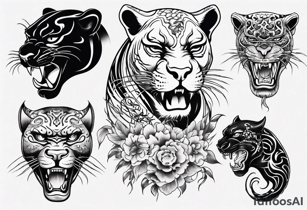Panther body tattoo idea