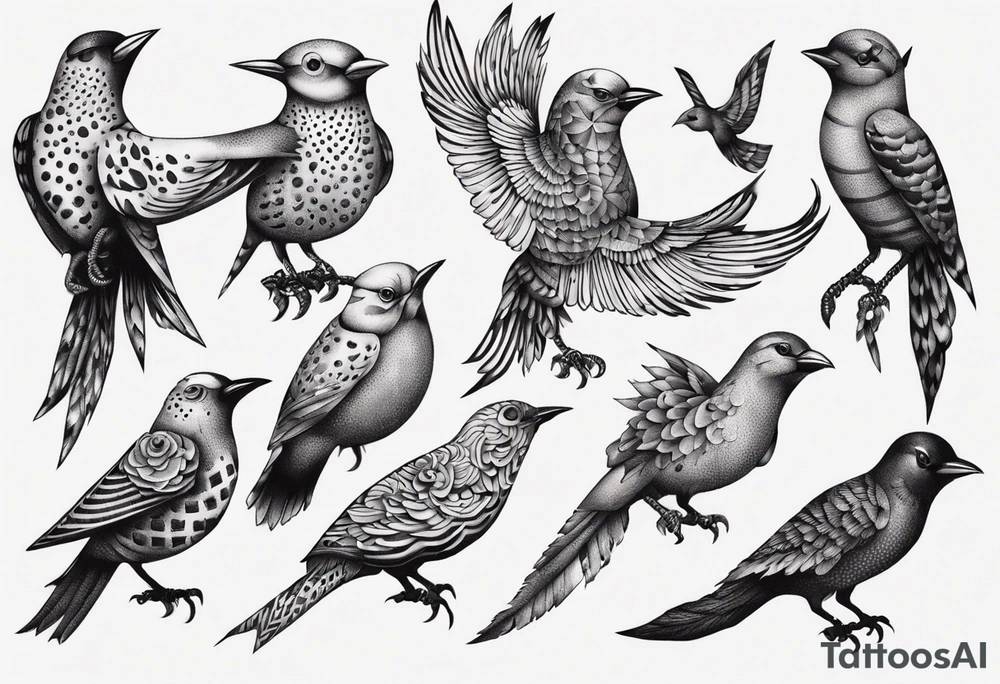 cibo matto bird tattoo idea