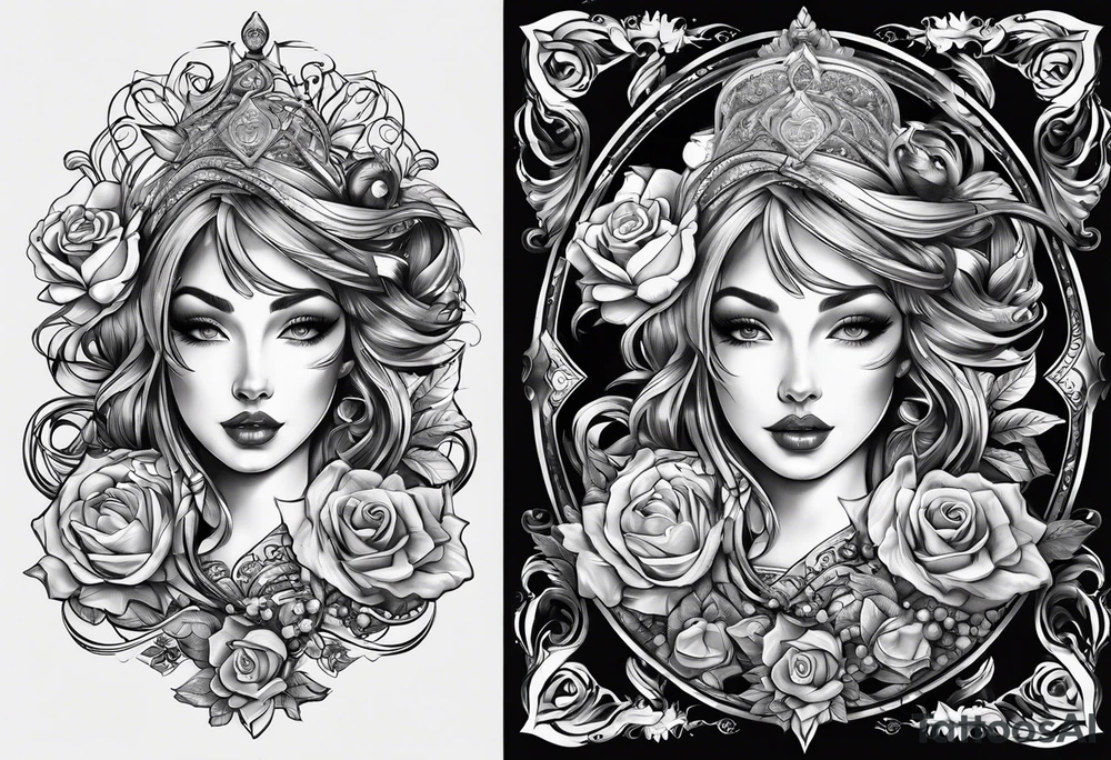 number 4 in a card tattoo idea