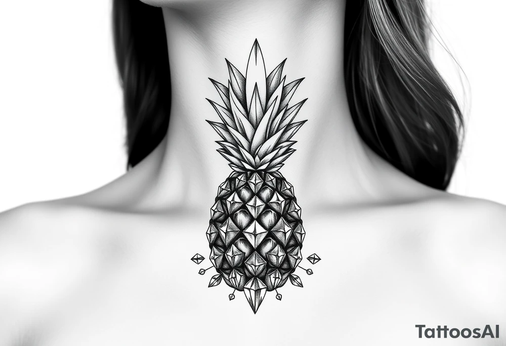 powerful majestic pineapple with a crown,and diamonds tattoo idea powerful majestic pineapple with a crown,and diamonds tattoo idea