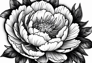 peony tattoo idea