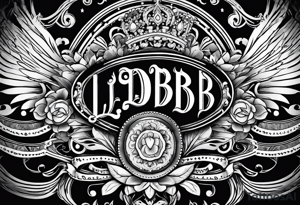 THE LETTERS "LDB" tattoo idea