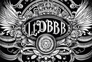 THE LETTERS "LDB" tattoo idea