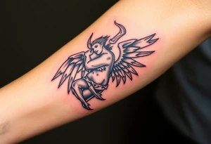 Lucifer as an angel beautiful tattoo idea