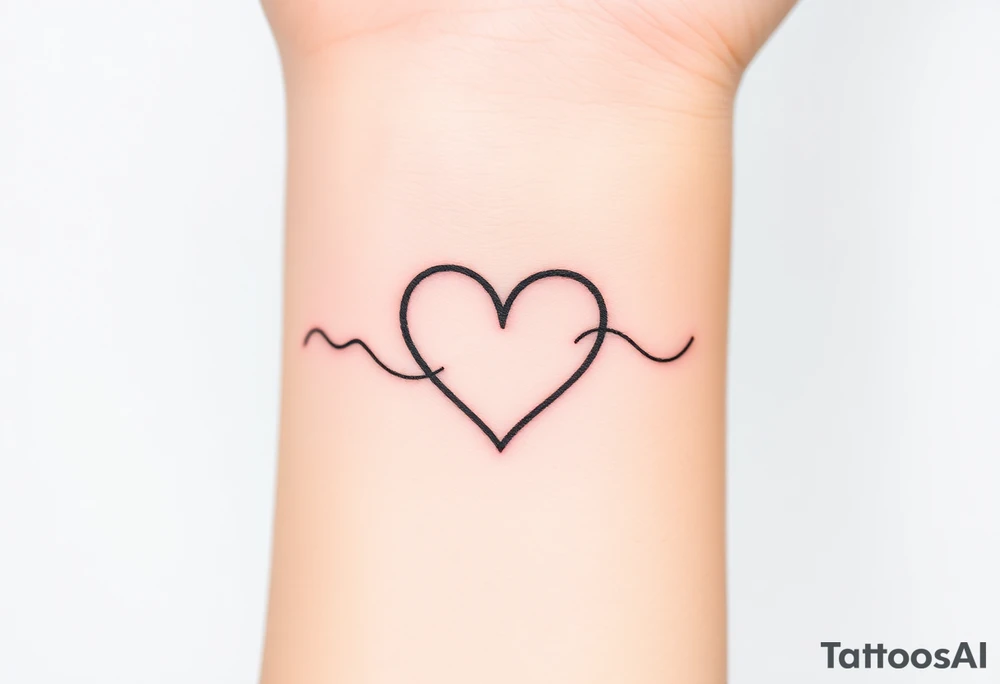 A infinity symbol, with one loop engraving the family sign intertwined with a heart tattoo idea